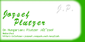 jozsef plutzer business card